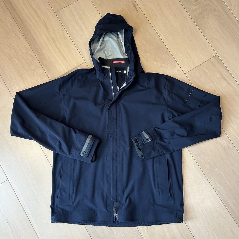 Rapha Hooded Rain Jacket Navy Blue Men’s Large